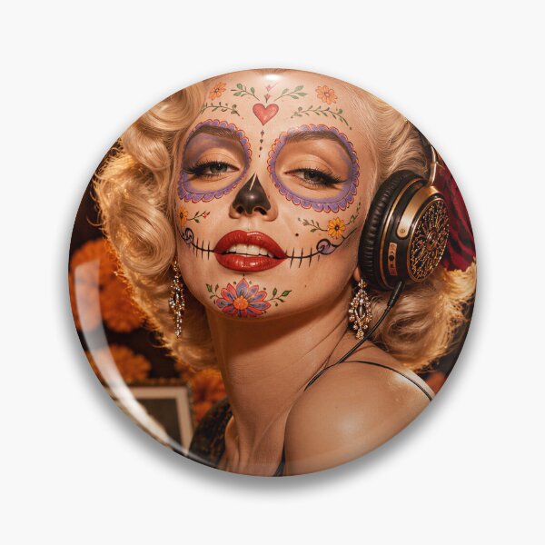 Item preview, Marilyn Monroe Day of the Dead designed and sold by Dale Barrett's Creations.