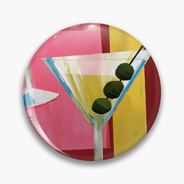 Item preview, Stylized Martini Glass Greeting Card - Bold Geometric Cocktail Art with Vibrant Design designed and sold by OlfactoART Studio.