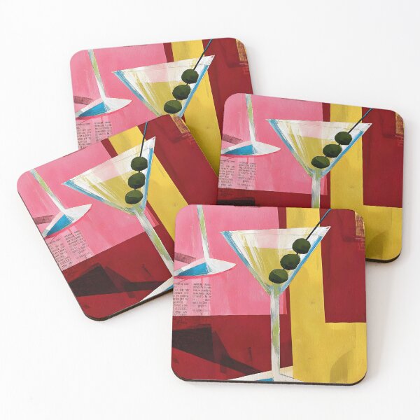 Item preview, Stylized Martini Glass Greeting Card - Bold Geometric Cocktail Art with Vibrant Design designed and sold by OlfactoART Studio.