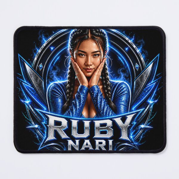 Artikelvorschau, Ruby Nari Blue Gamer Girl Logo entworfen und verkauft von Rubi Nari.