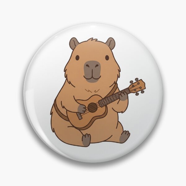 Item preview, Cute Capybara Playing Guitar Kawaii Music Animal designed and sold by Owcomm.