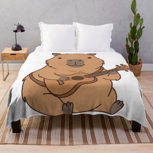 Item preview, Cute Capybara Playing Guitar Kawaii Music Animal designed and sold by Owcomm.