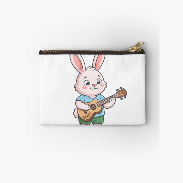 Item preview, Cute Bunny Playing Ukulele — Adorable Musical Rabbit Cartoon designed and sold by Owcomm.