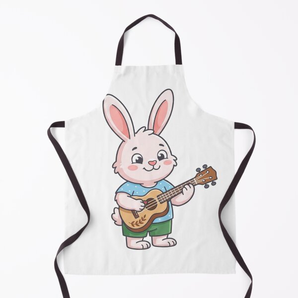Item preview, Cute Bunny Playing Ukulele — Adorable Musical Rabbit Cartoon designed and sold by Owcomm.