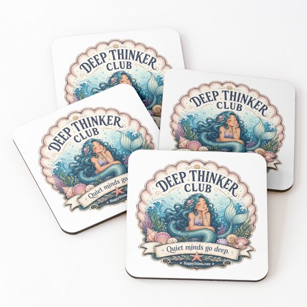 Item preview, Deep Thinker Club Mermaid Quiet Minds Go Deep designed and sold by HappyStimsCo.