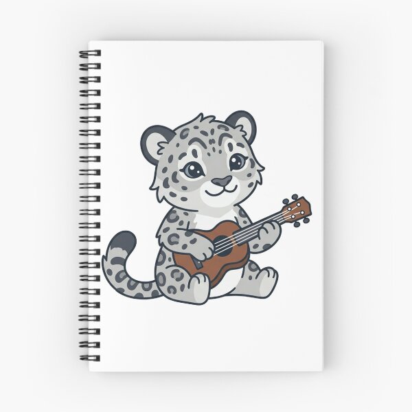 Item preview, Cute Snow Leopard Playing Guitar Kawaii Baby Big Cat designed and sold by Owcomm.