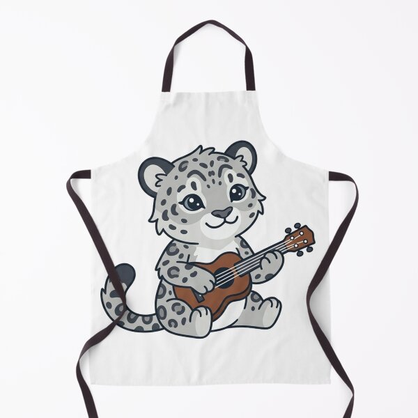 Item preview, Cute Snow Leopard Playing Guitar Kawaii Baby Big Cat designed and sold by Owcomm.