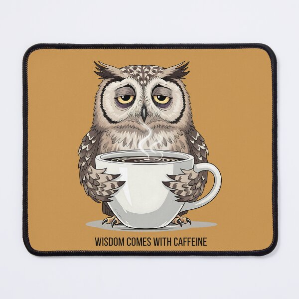Item preview, Wise and Caffeinated Owl designed and sold by UrbanPrts.