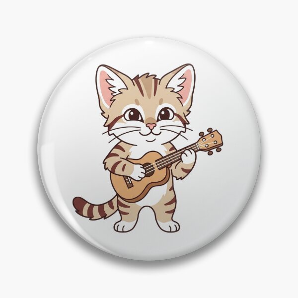 Item preview, Cute Tabby Kitten Playing Ukulele Kawaii Cat Music Lover designed and sold by Owcomm.