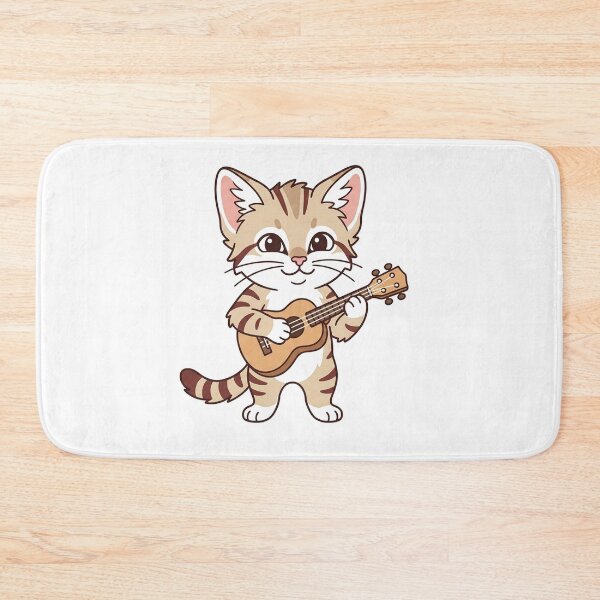 Item preview, Cute Tabby Kitten Playing Ukulele Kawaii Cat Music Lover designed and sold by Owcomm.