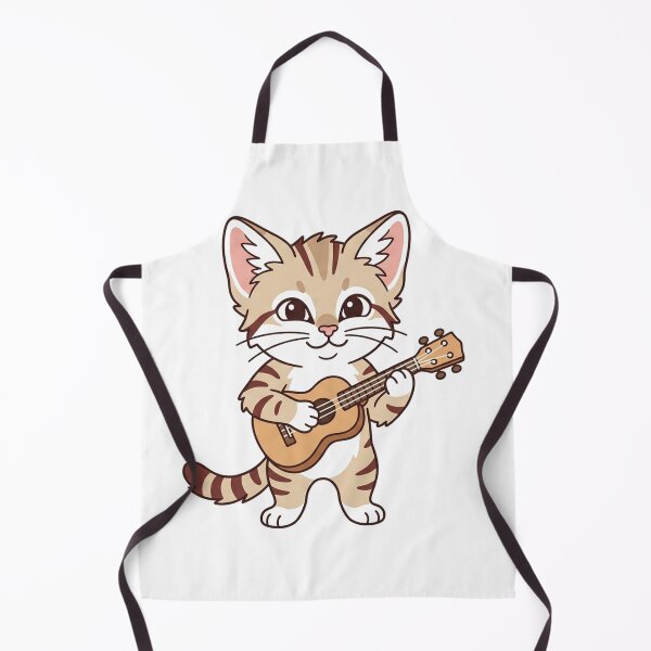 Item preview, Cute Tabby Kitten Playing Ukulele Kawaii Cat Music Lover designed and sold by Owcomm.
