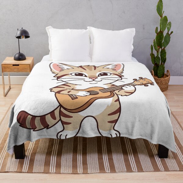 Item preview, Cute Tabby Kitten Playing Ukulele Kawaii Cat Music Lover designed and sold by Owcomm.