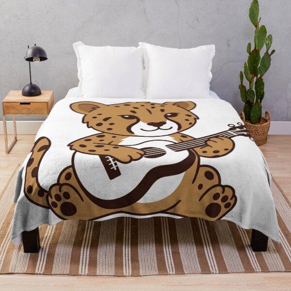 Item preview, Cute Cheetah Playing Guitar Adorable Baby Wild Cat Musician designed and sold by Owcomm.