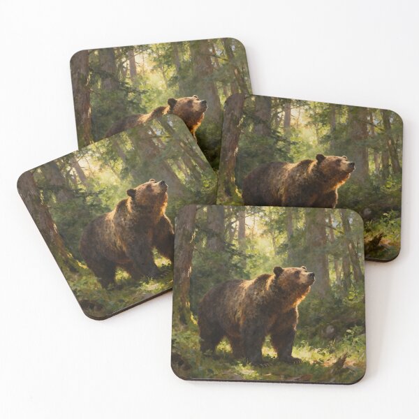 Item preview, Oso grizzly solo en el bosque designed and sold by Glimmersmith.