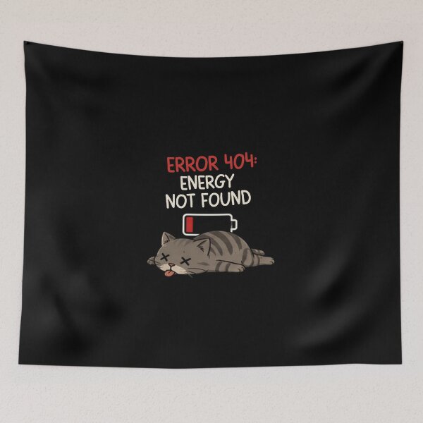 Item preview, Error 404 Energy Not Found Cat designed and sold by Cat loco.
