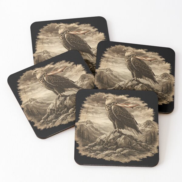 Item preview, Vintage Patriotic Eagle Mountain Design designed and sold by FREENATION2026.
