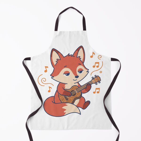 Item preview, Cute Fox Playing Ukulele with Music Notes Kawaii Animal designed and sold by Owcomm.