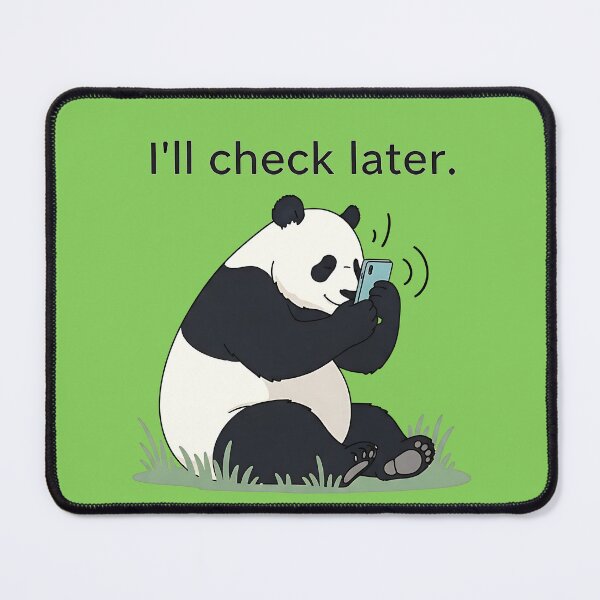 Item preview, Relaxing Panda Ignoring Notifications designed and sold by UrbanPrts.