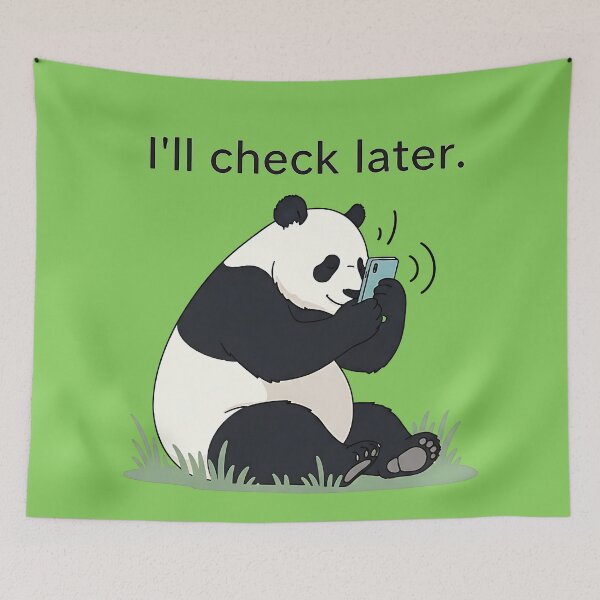 Item preview, Relaxing Panda Ignoring Notifications designed and sold by UrbanPrts.