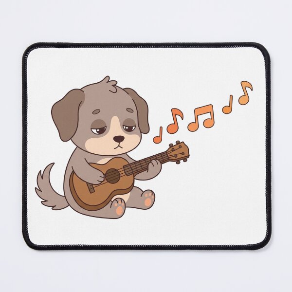 Item preview, Sad Puppy Playing Ukulele Cute Kawaii Dog Musician designed and sold by Owcomm.