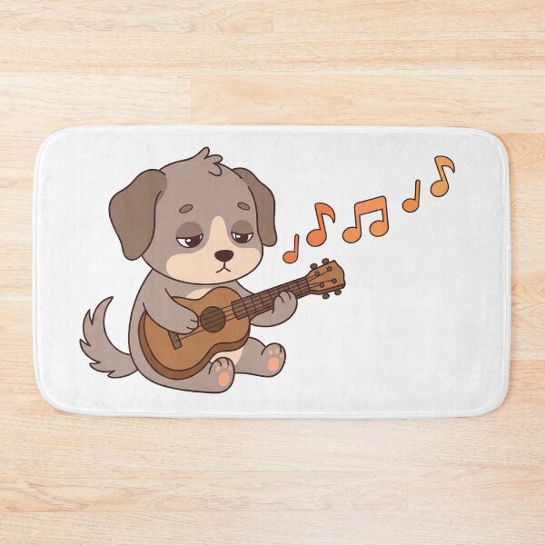 Item preview, Sad Puppy Playing Ukulele Cute Kawaii Dog Musician designed and sold by Owcomm.