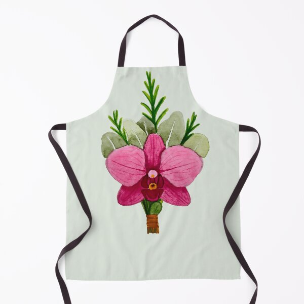Item preview, Pink orchid with foliage – handmade in watercolor. designed and sold by Greitas.