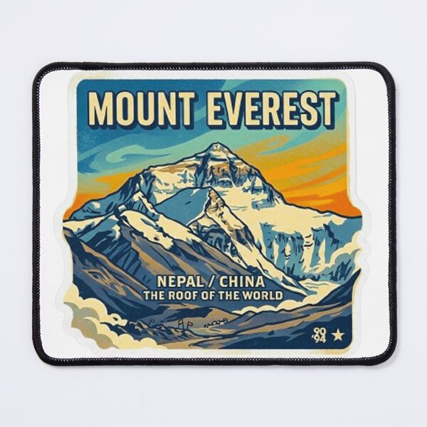 Item preview, Mount Everest Nepal Vintage Travel Badge Retro Mountain Sticker designed and sold by MT-Hub | Cute Aesthetic Art, Stickers & Phone Cases.