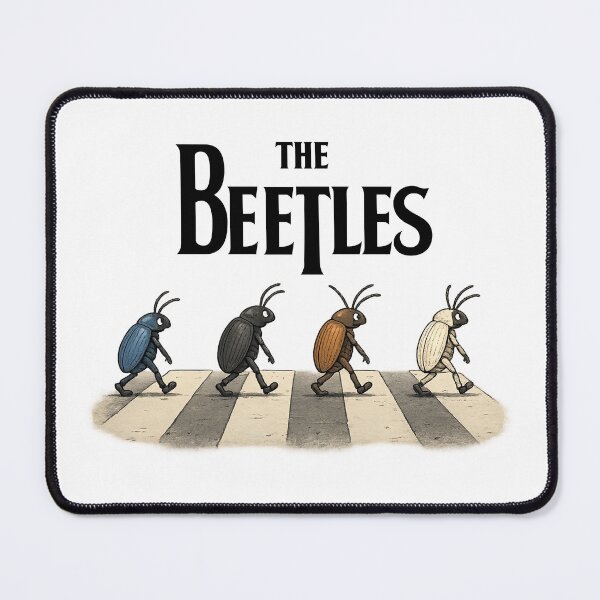 Item preview, Beetles Cartoon Parody Crossing Design for Music Lovers designed and sold by RickE.