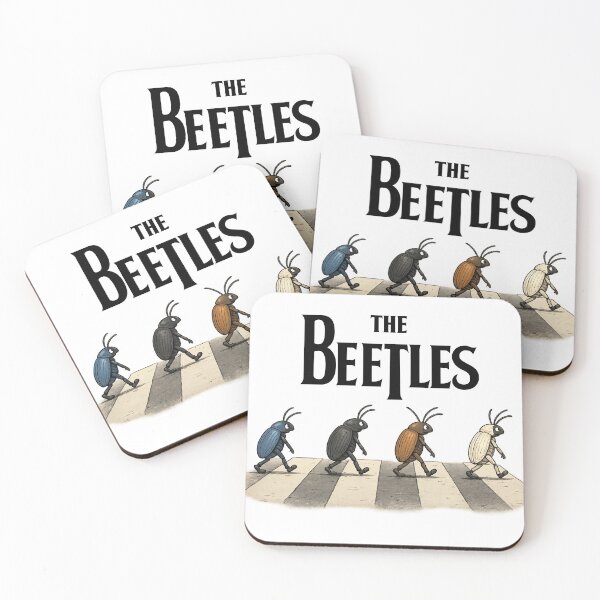Item preview, Beetles Cartoon Parody Crossing Design for Music Lovers designed and sold by RickE.