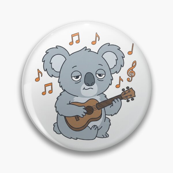 Item preview, Chill Koala Playing Ukulele with Music Notes Cute Animal designed and sold by Owcomm.