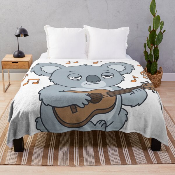 Item preview, Chill Koala Playing Ukulele with Music Notes Cute Animal designed and sold by Owcomm.
