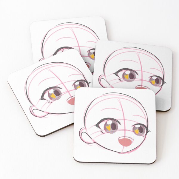 Item preview, Cute Anime Chibi Face with Heart Eyes designed and sold by วารัต555111.