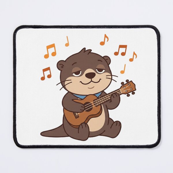 Item preview, Cute Otter Playing Ukulele with Music Notes Kawaii Animal designed and sold by Owcomm.