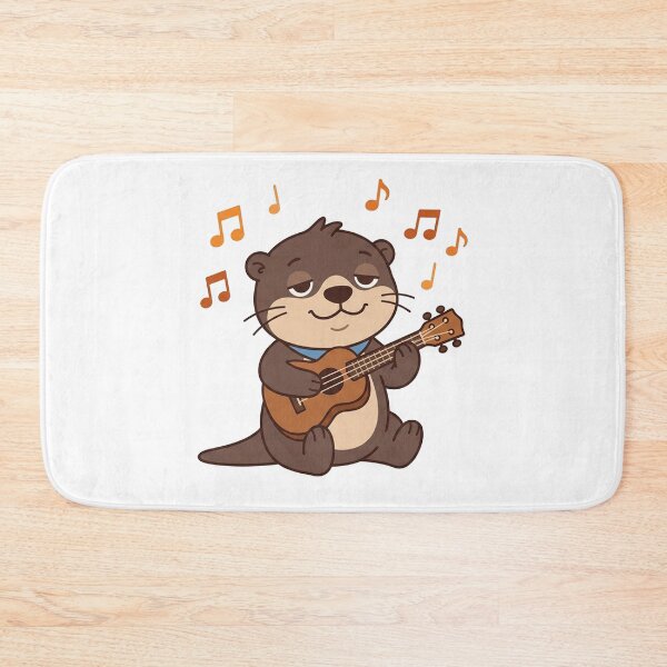 Item preview, Cute Otter Playing Ukulele with Music Notes Kawaii Animal designed and sold by Owcomm.