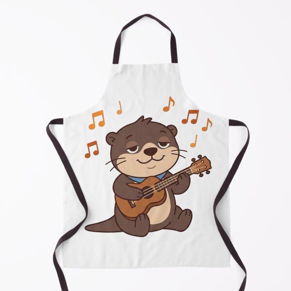 Item preview, Cute Otter Playing Ukulele with Music Notes Kawaii Animal designed and sold by Owcomm.