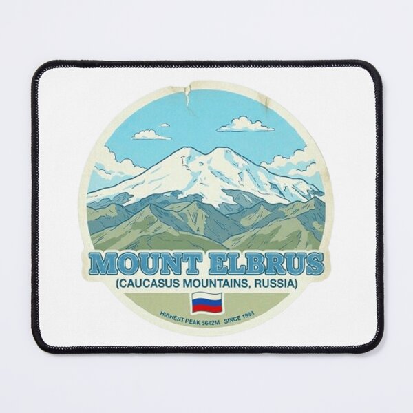 Item preview, Mount Elbrus Russia Vintage Travel Badge Caucasus Mountains Sticker designed and sold by MT-Hub | Cute Aesthetic Art, Stickers & Phone Cases.