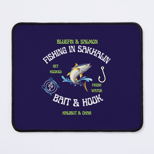 Item preview, Fishing in Sakhalin, Gift for Fisherman, Fly Fishing Fan, Salmon & Halibut Lover designed and sold by ShrimpAndGrits.