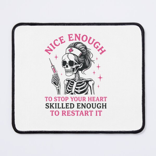 Item preview, Funny Nurse - Skeleton - Stop Hearts (Light) designed and sold by LazyCatCreative.