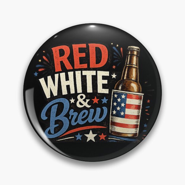 Item preview, Red White & Brew – Funny Patriotic Beer Quote for 4th of July designed and sold by AlbCraft.