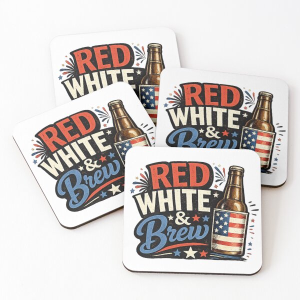 Item preview, Red White & Brew – Funny Patriotic Beer Quote for 4th of July designed and sold by AlbCraft.