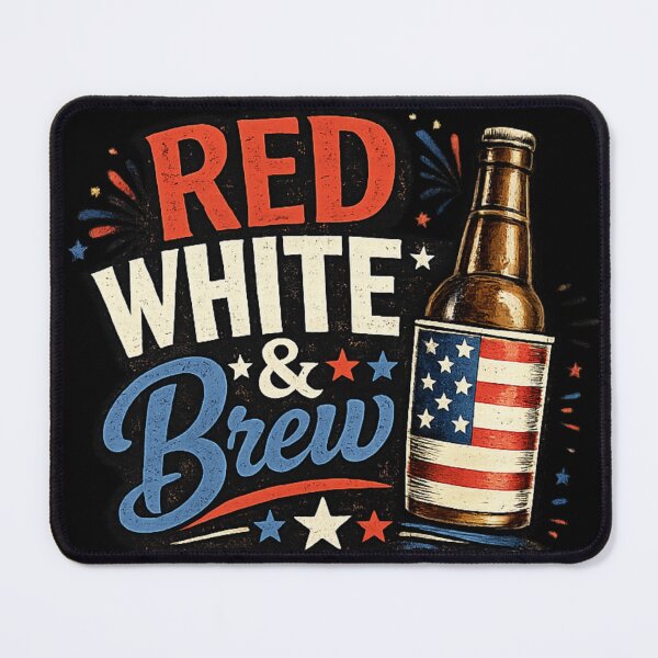 Item preview, Red White & Brew – Funny Patriotic Beer Quote for 4th of July designed and sold by AlbCraft.