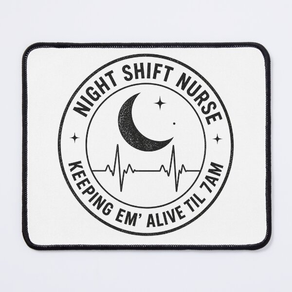 Item preview, Funny Nurse - Night Shift (Light) designed and sold by LazyCatCreative.