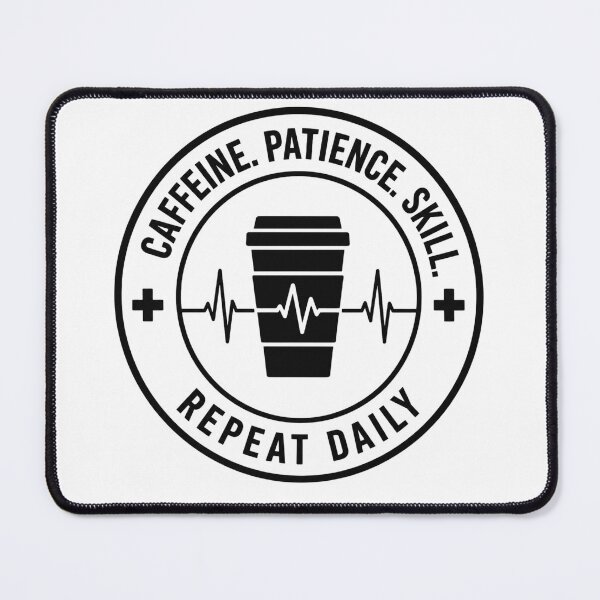 Item preview, Funny Nurse - Caffeine Patience Skill (Light) designed and sold by LazyCatCreative.