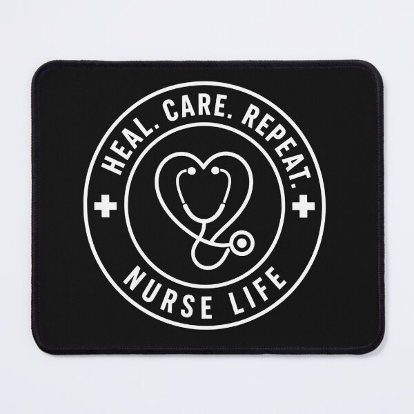 Item preview, Nurse Life - Heal. Care. Repeat  (Dark) designed and sold by LazyCatCreative.