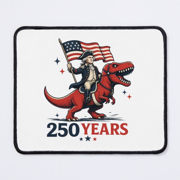 Item preview, Patriotic Vintage Illustration George Washington Riding T-Rex for Americans designed and sold by RickE.