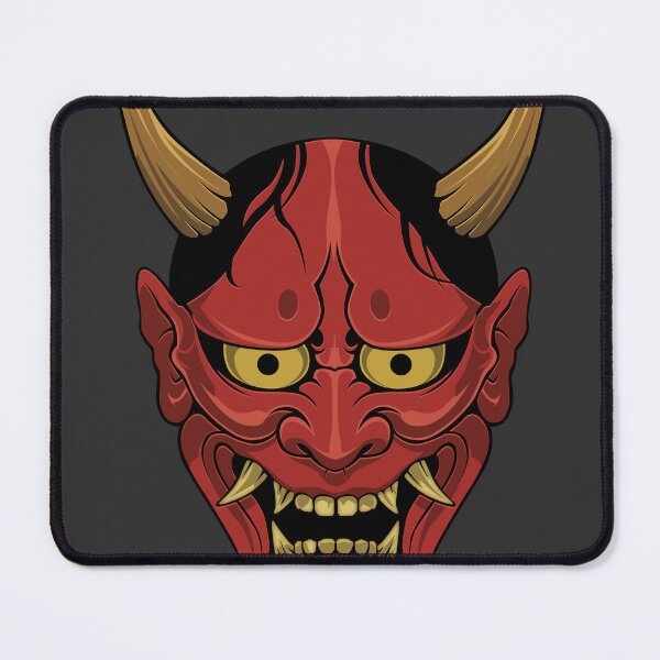 Item preview, "Fiery Oni" Japanese Demon Mask designed and sold by AtanichiStore.