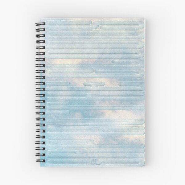 Item preview, Minimalist Soft Blue Cloud Poster with Abstract Embossed Line Pattern designed and sold by AnotherUnwanted.