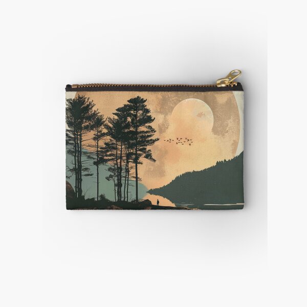 Item preview, Boho Style Mountains, Sunset, And Trees By Lake designed and sold by DEC02.
