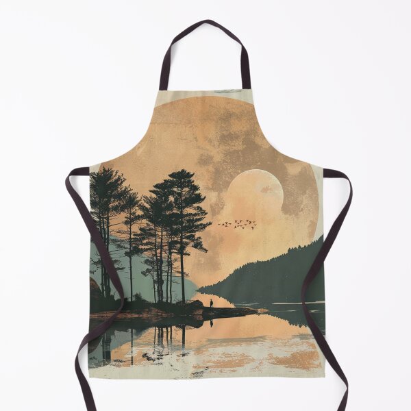 Item preview, Boho Style Mountains, Sunset, And Trees By Lake designed and sold by DEC02.