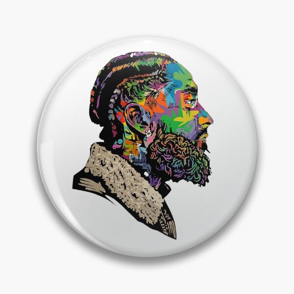 Item preview, Hussle Tribute - Colorful Street Art Portrait designed and sold by ramo7.